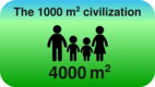 The 1000 m² Civilization
